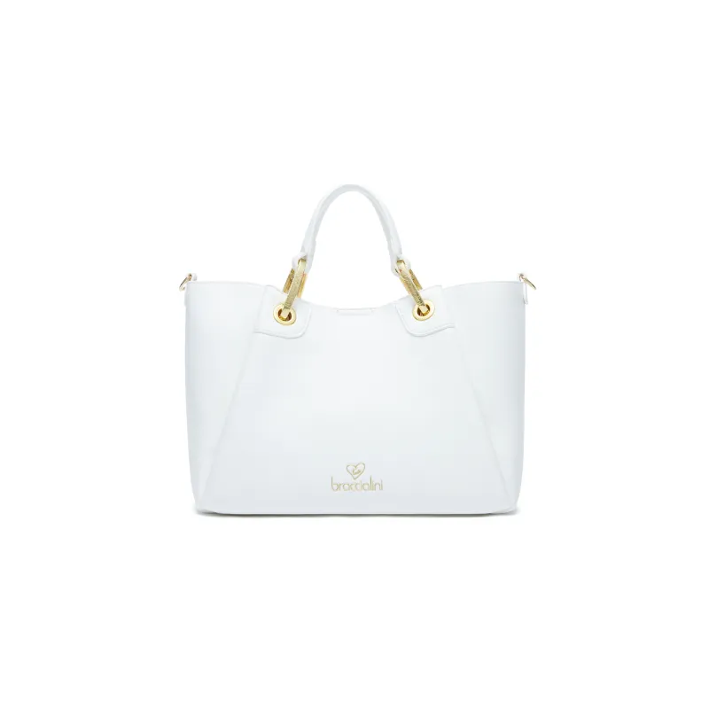 Borsa donna a mano Braccialini Amy, bianca