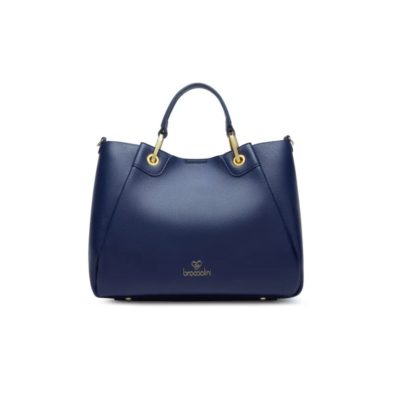 Borsa a mano grande Braccialini Amy, blu