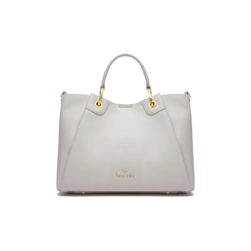 Borsa a mano grande Braccialini Amy, grigio