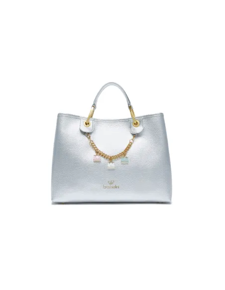 Borsa donna Braccialini Beth grande, argento