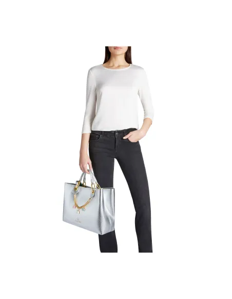 Braccialini Beth große Handtasche, silber