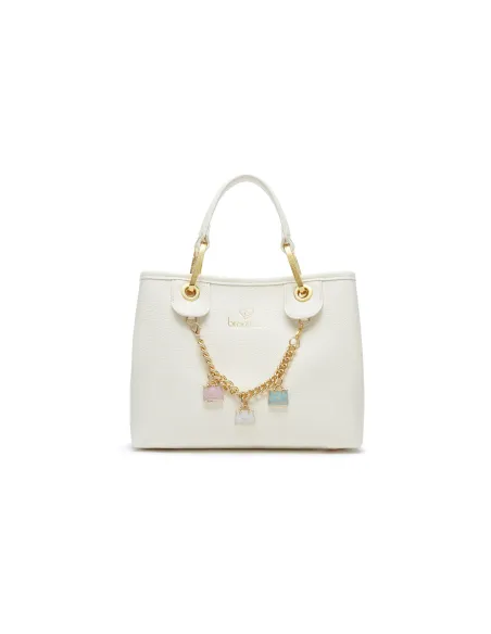 Borsa due manici media Braccialini Beth, beige