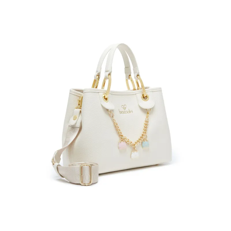 Borsa due manici media Braccialini Beth, beige 2