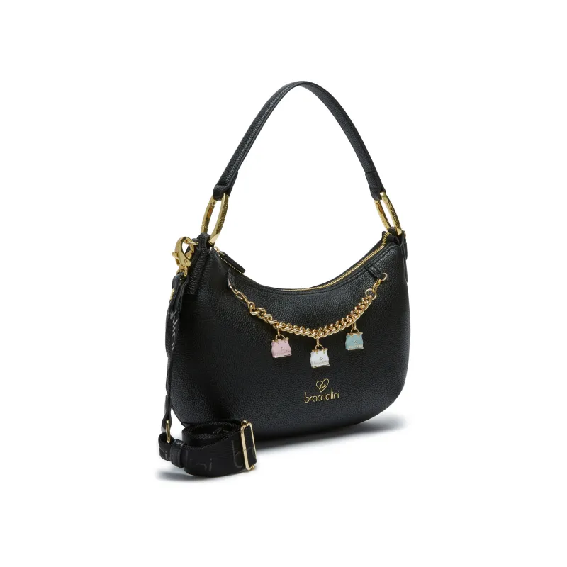 Borsa a spalla grande Braccialini Beth, nera 2