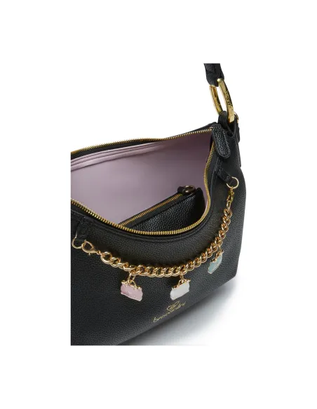 Borsa a spalla grande Braccialini Beth, nera
