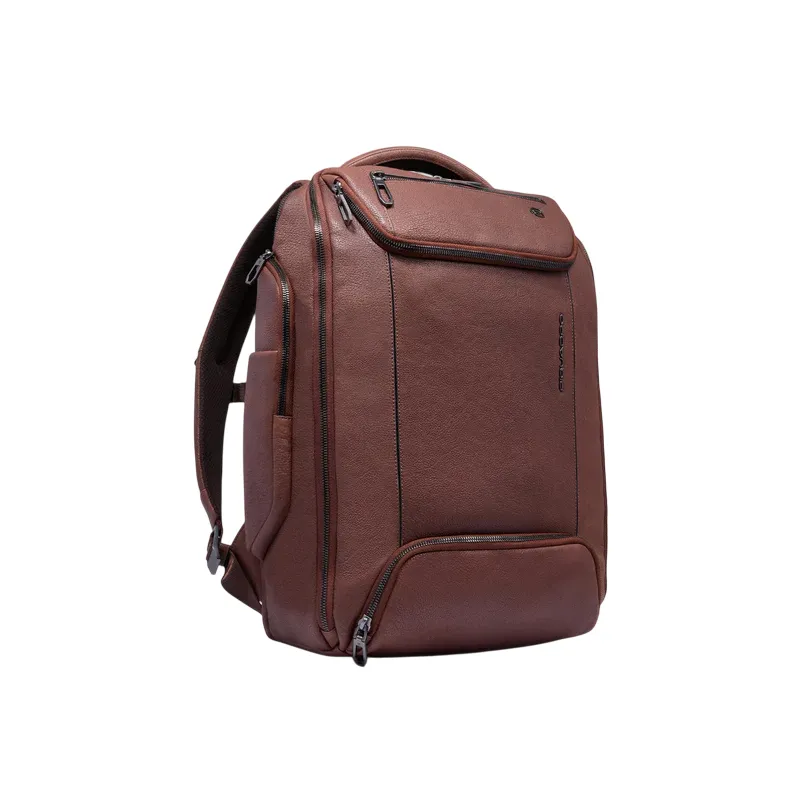 Piquadro Cronus 15.6 leather laptop backpack with... 2