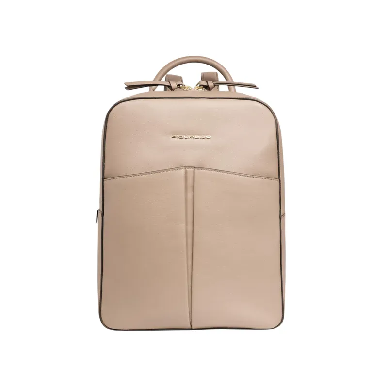 Piquadro Ashley leather women's backpack, light pink
