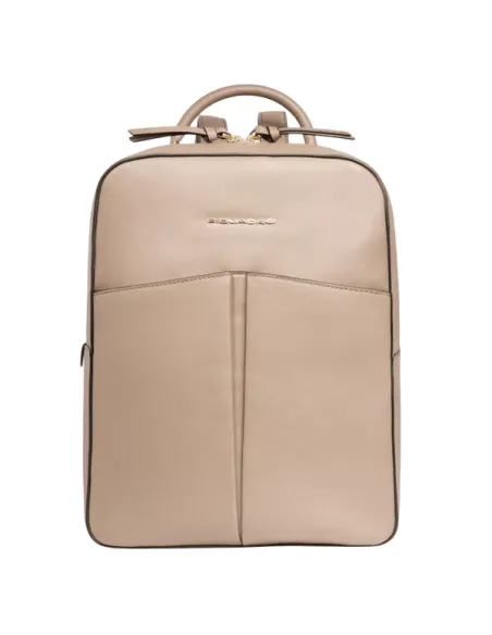 Piquadro Ashley leather women's backpack, light pink