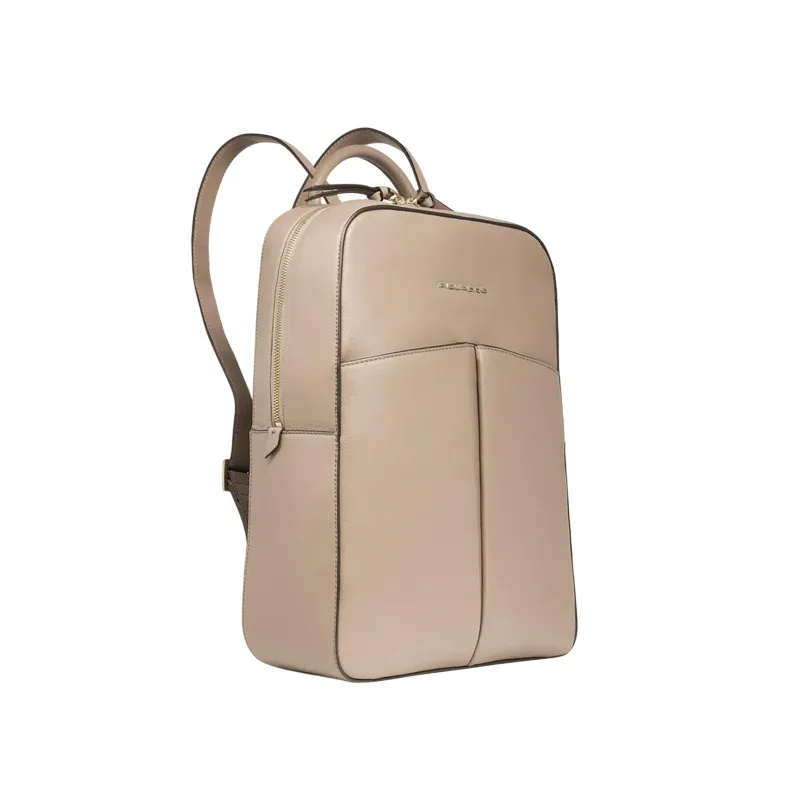 Piquadro Ashley leather women's backpack, light pink 2