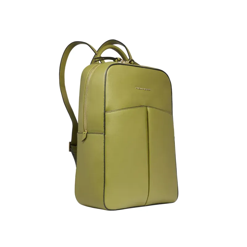 Piquadro Ashley Damen-Rucksack aus Leder, grün 2