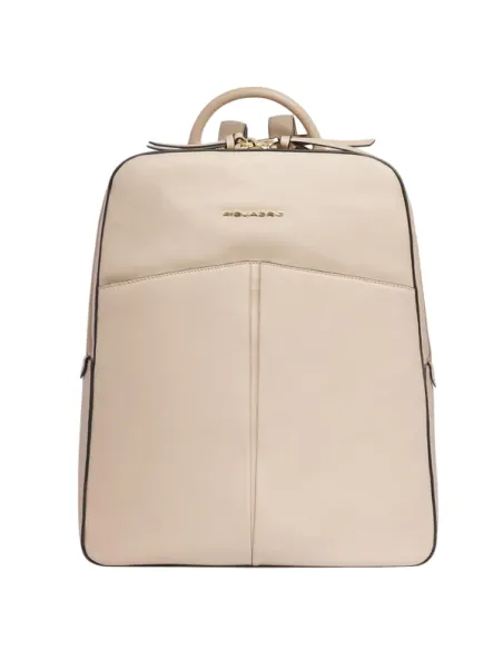 Piquadro Ashley 15.6 computer backpack with two compartments, light pink