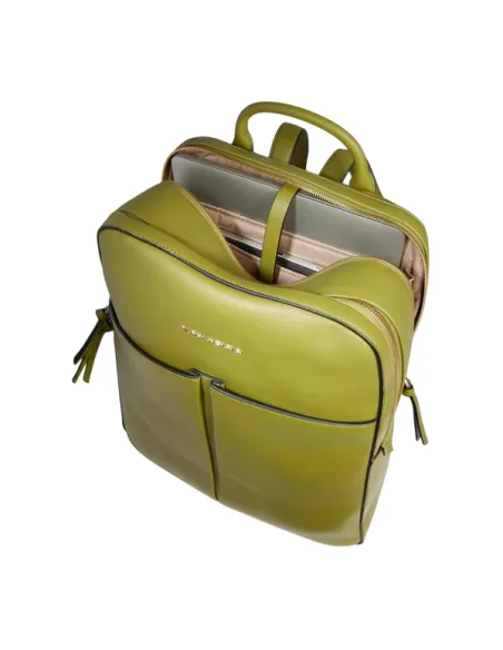 Piquadro Ashley 15.6 computer backpack with two compartments, green