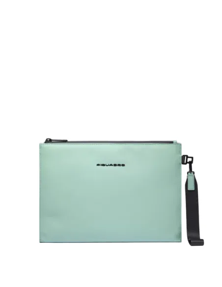 Pochette in tessuto impermeabile porta iPad®11 Piquadro C2OW, verde acqua