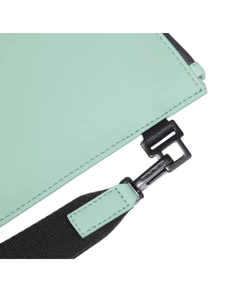 Piquadro C2OW iPad®11 waterproof fabric pouch, aqua green