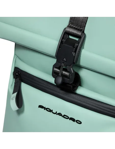 Piquadro C2OW small waterproof 14 laptop backpack, aqua green
