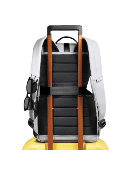 Zaino piccolo porta pc in tessuto impermeabile Piquadro C2OW, bianco