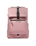 Zaino piccolo porta pc in tessuto impermeabile Piquadro C2OW, rosa