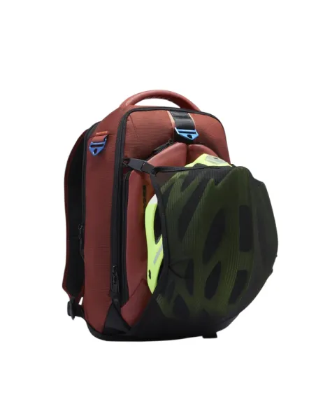 Zaino porta PC 14 con 2 comparti in tessuto e pelle vegana Piquadro, arancio