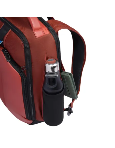 Travel backpack with laptop and iPad® compartment PQ Earth, orange