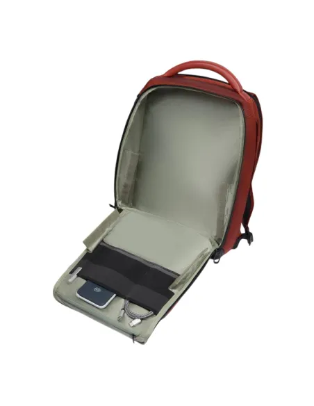 Travel backpack with laptop and iPad® compartment PQ Earth, orange