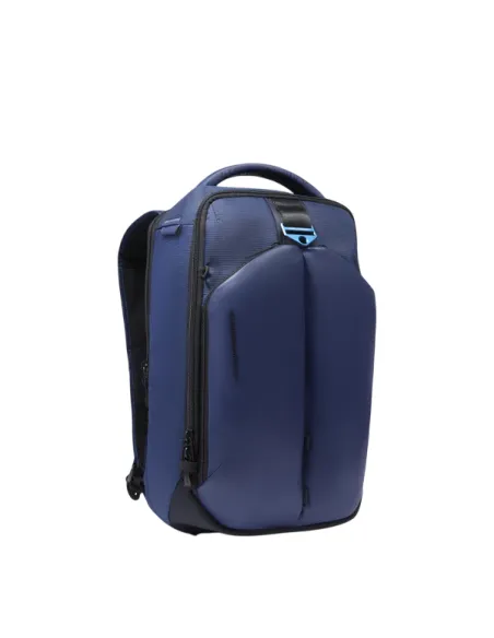 Travel backpack with laptop and iPad® compartment PQ Earth, blue