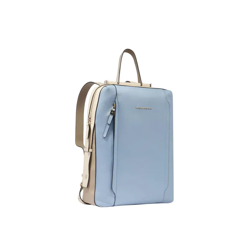 Piquadro Circle women's leather laptop backpack, light... 2