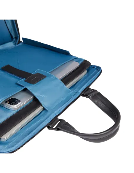 Piquadro Wollem 15.6 computer briefcase with two handles, black