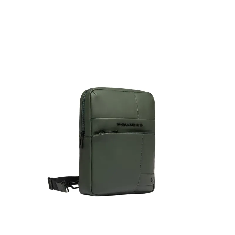 Borsello uomo in tessuto impermeabile Piquadro, verde 2