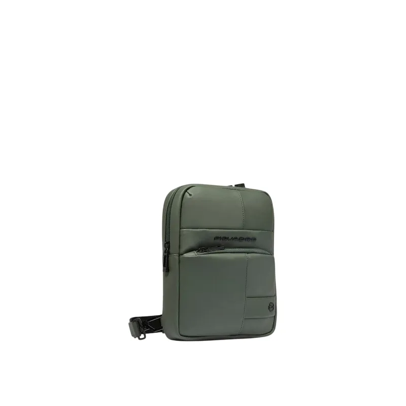 Piquadro C2OW small men's cross-body bag, green 2