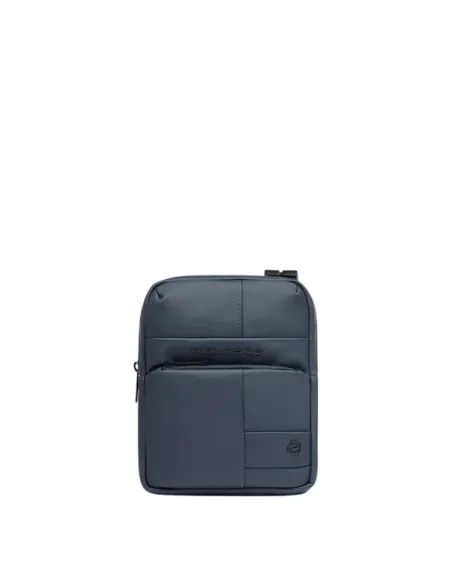 Borsello uomo porta iPad®mini in tessuto gommato Piquadro, blu