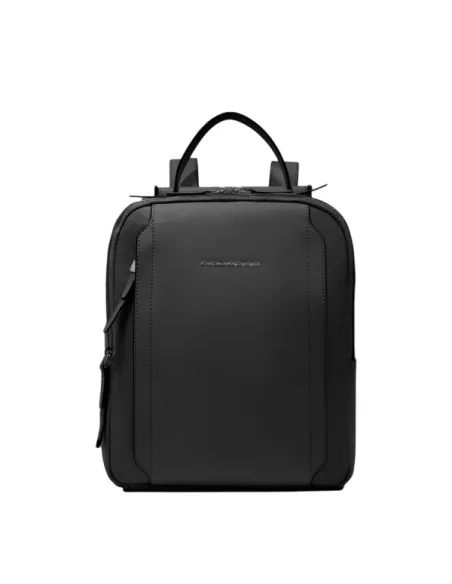 Piquadro Circle iPad®Pro 12.9 Damen-Rucksack aus Stoff und Leder, schwarz