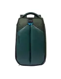 Piquadro Travel backpack with 15.6 PC compartment in fabric and vegan leather, green