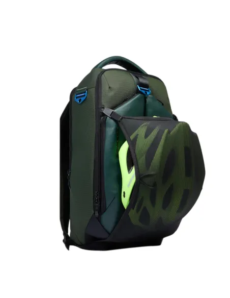 Zaino da viaggio porta PC da 15,6 in  tessuto e pelle vegana Piquadro, verde