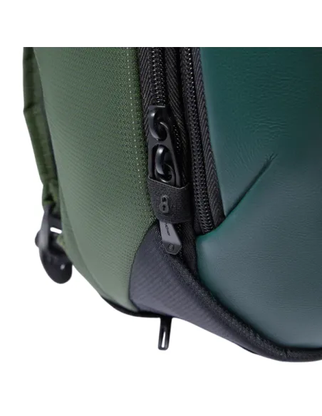 Zaino da viaggio porta PC da 15,6 in  tessuto e pelle vegana Piquadro, verde