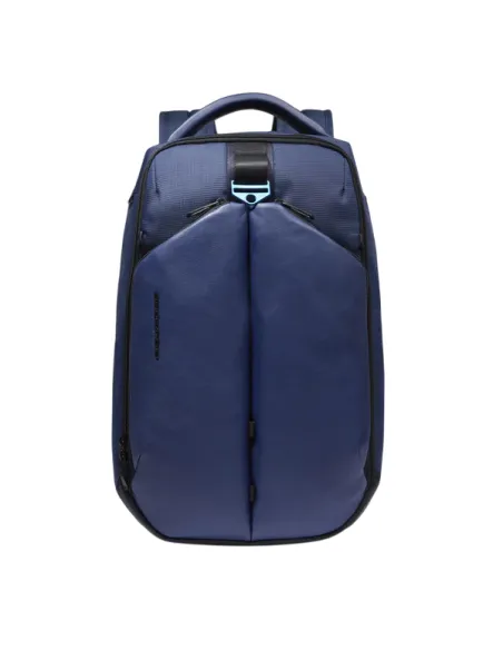 Reiserucksack mit 15,6 PC-Fach aus Stoff und veganem Leder Piquadro, blau
