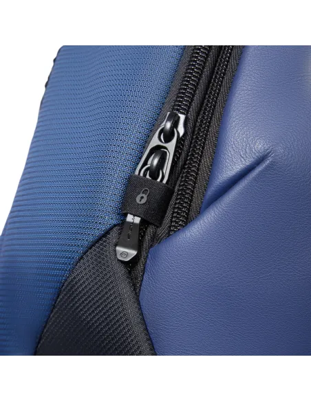 Reiserucksack mit 15,6 PC-Fach aus Stoff und veganem Leder Piquadro, blau