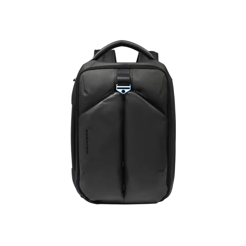 Piquadro expandable travel backpack with 17.3 PC...
