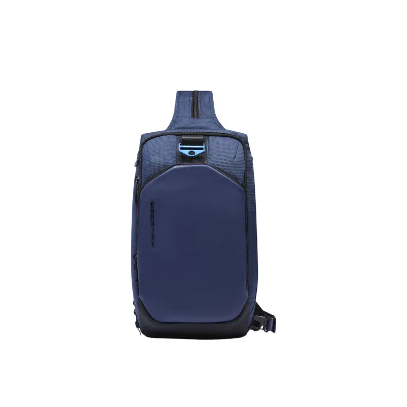 Piquadro PQ-Earth Mono sling bag/backpack, blue