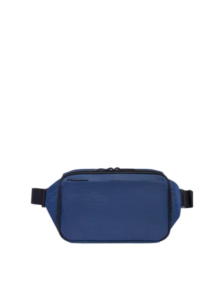 Piquadro PQ-Earth fabric and vegan leather bumbag, blue