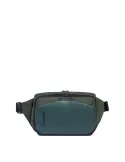 Piquadro PQ-Earth Gürteltasche aus Stoff und veganem Leder, grün