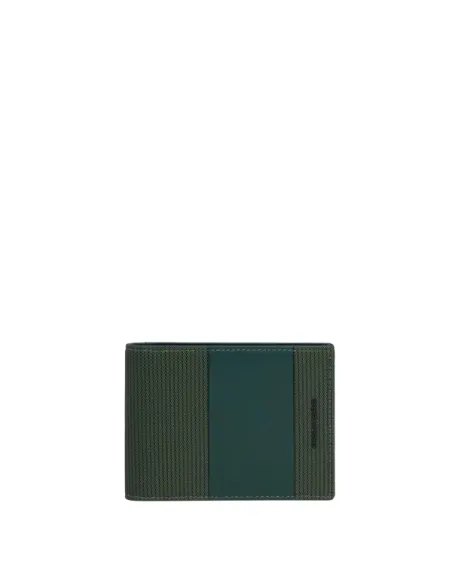 Piquadro PQ-Earth men's wallet with coin purse, green