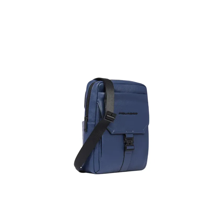 Piquadro Than iPad® man cross body bag, blue 2