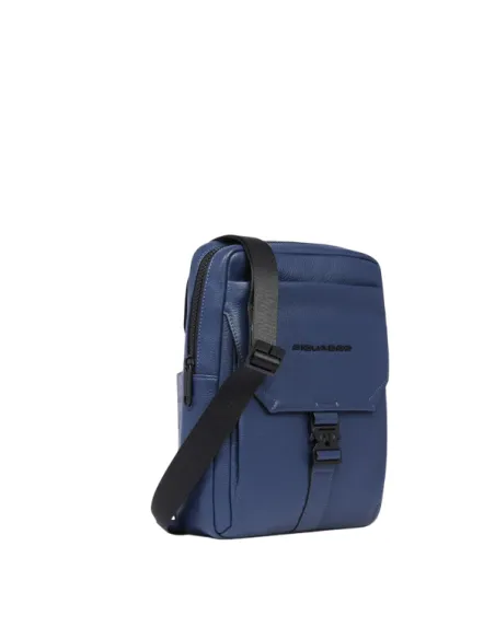 Piquadro Than iPad® man cross body bag, blue