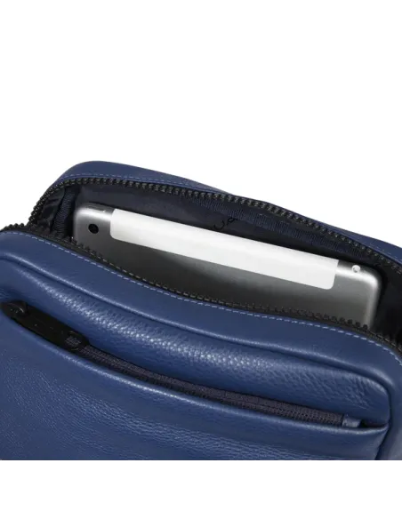 Piquadro Than iPad® man cross body bag, blue