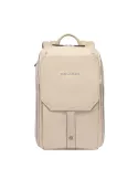 Zaino piccolo porta pc da 13,3 Piquadro Than, beige
