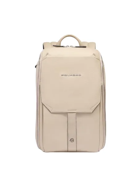 Zaino piccolo porta pc da 13,3 Piquadro Than, beige