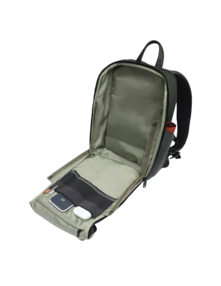 Zaino porta pc da 14 in pelle Piquadro Than, verde