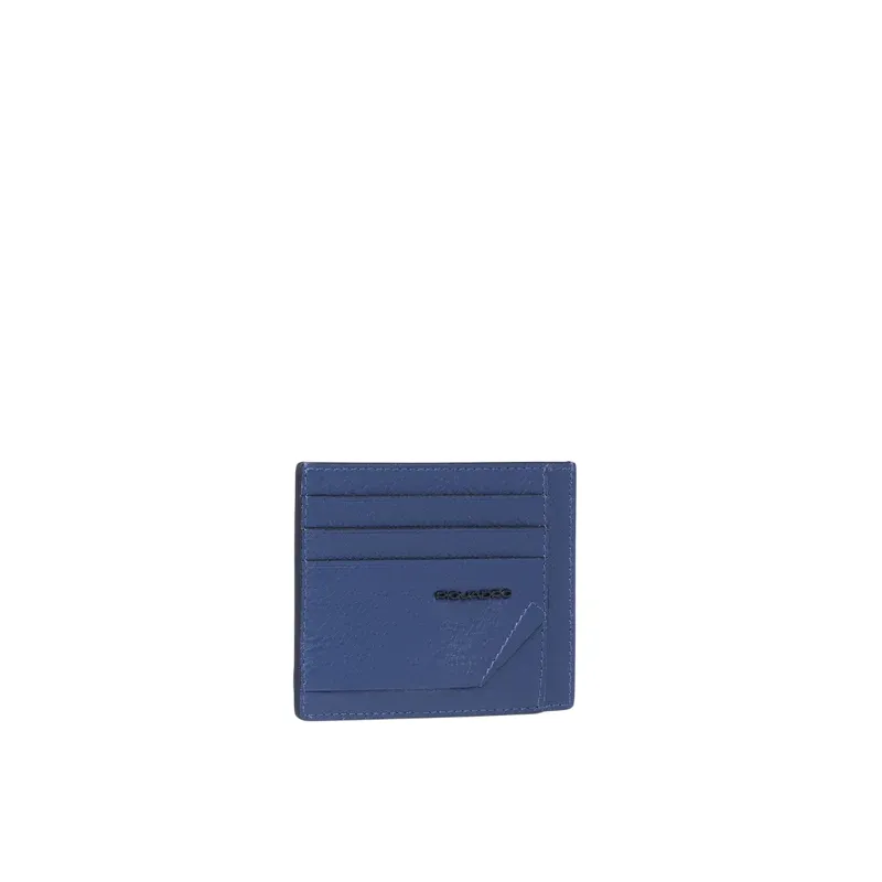 Piquadro Than Leder schlanke Kreditkartenetui, blau 2