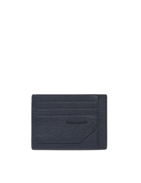 Piquadro Than slim leather credit card holder, black