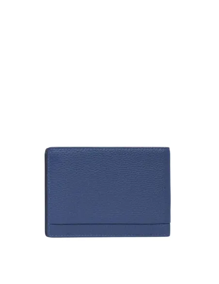 Piquadro Than leather men's wallet, blue